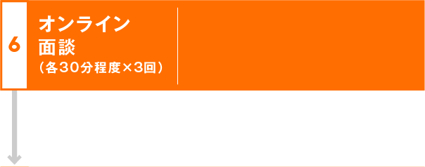 オンライン面談（各30分程度×3回）